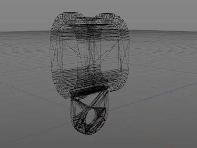 Steel clamp with rubber protection Low-poly 3D model