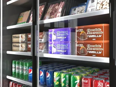 commercial refrigerator - turbo air - No-02 Low-poly 3D model