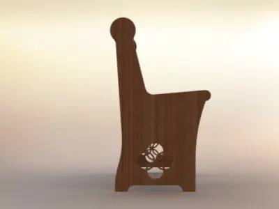 Mahogany bench Free 3D model