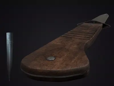 German Trench Knife Low-poly 3D model