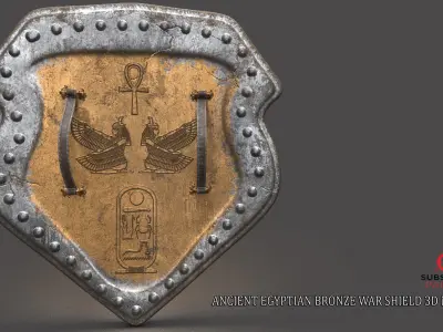ANCIENT EGYPTIAN WAR SHIELD 3D MODEL 3D model