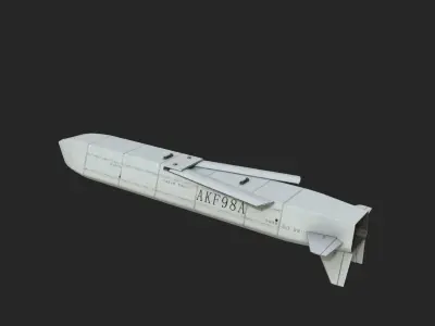 AKF-98A stand-off missile AKF98A Low-poly 3D model