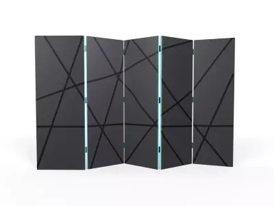 SCI-FI MODULAR ROOM DIVIDER PANEL Low-poly 3D model