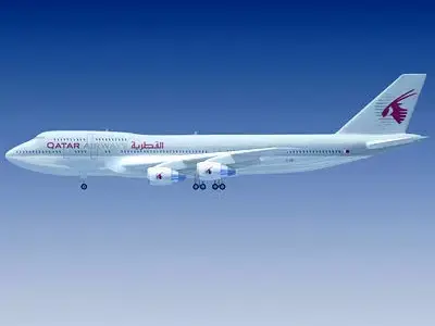 Qatar Airways Boeing 747 3D model