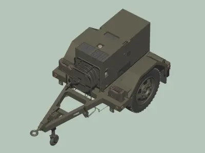 Japan Ground Self-Defense Force Power Supply Vehicles 3D model