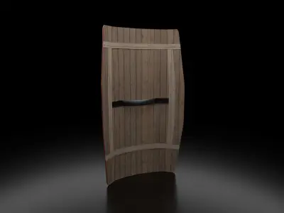 Roman Shield Scutum  Low-poly 3D model