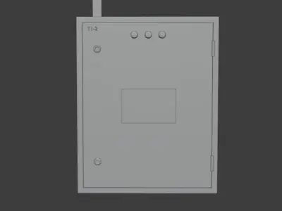 Electrical Control Box Low-poly 3D model