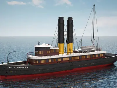 George Washburn Tugboat 3D model