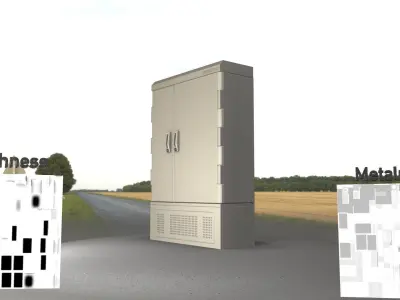 Electrical Distribution Cabinet 91 Low-poly 3D model