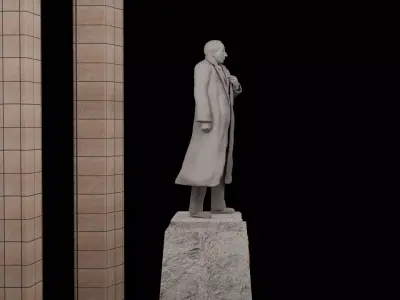 Stepan Bandera Monument 3D model