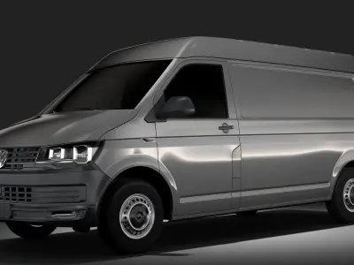 Volkswagen Transporter Van L2H2 T6 2017 3D model