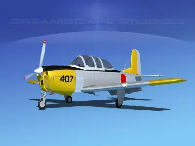 Beechcraft T-34 Mentor Japan 3D model