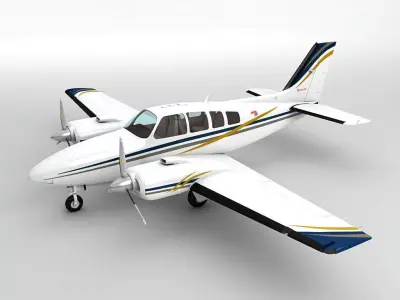 Beechcraft Baron 58 Aircraft 3D model
