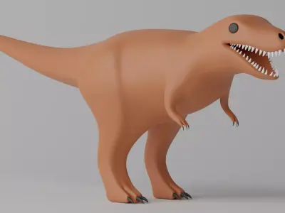 Cartoon Tyrannosaurus T-Rex 3D model