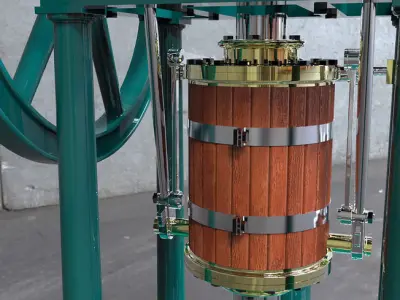 Bodmers siliding cylinder engine Free 3D model