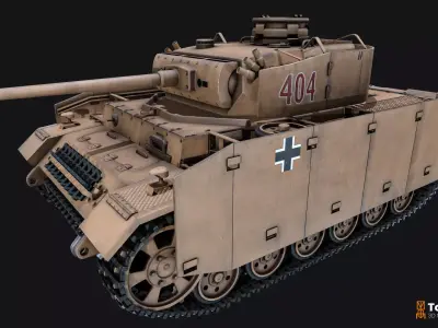 Panzerkampwagen III AUSJ M German Medium Tank 3D model