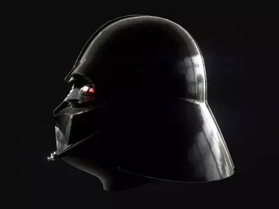 Darth Vader helmet Low-poly 3D model