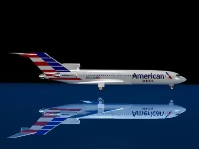 American Airlines 727 3D model