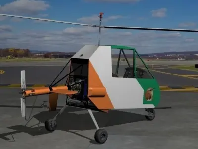 Wren ultralight helicopter 3D model