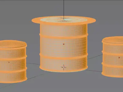 Barrel Furniture 3D model