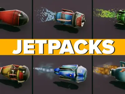 Jetpack beetle Low-poly 3D model