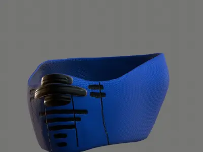 Gas mask helmet 3d model scifi Low-poly  Low-poly 3D model 562