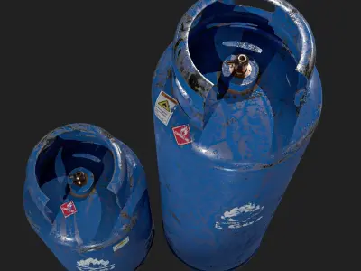 Gas tank Low-poly 3D model