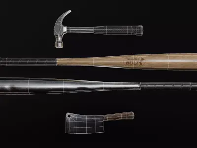 Melee Weapons Pack Volume 1 Low-poly 3D model