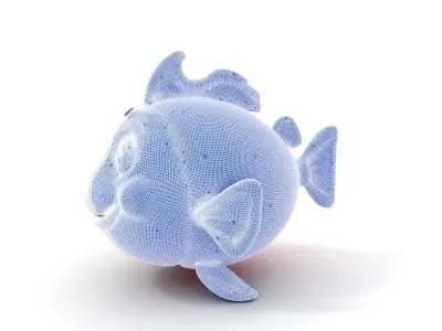 Cartoon Fish Character Model Pack Low-poly 3D model