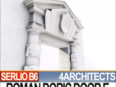 Renaissance Doric Door E Revit stl 3D print model