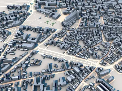 Bourges Cathedral France Low-poly 3D model