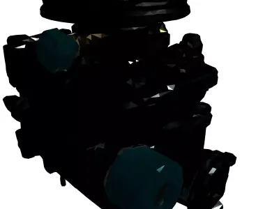 Realistic Carburetor 3D Model Low-poly 3D model