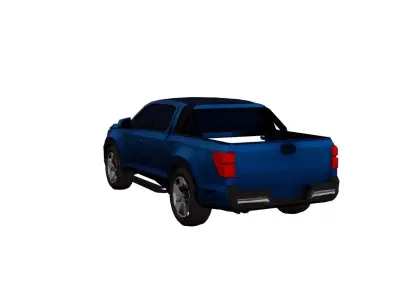 Low Poly Generic Pickup Truck Vehicle Model PBR Texture Low-poly 3D model