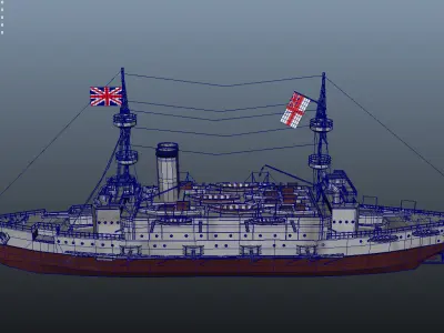 Majestic-class Battleship 3D Model 3D model