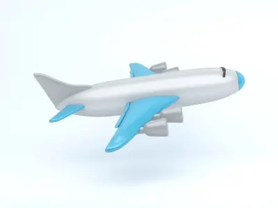 ICON AIRPLANE Low-poly 3D model