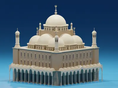 Cartoon Mosque Of Muhammad Ali 3D model
