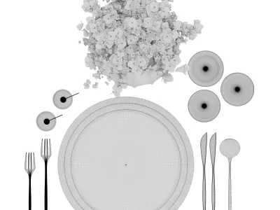 Table Setting Decoration Free 3D model