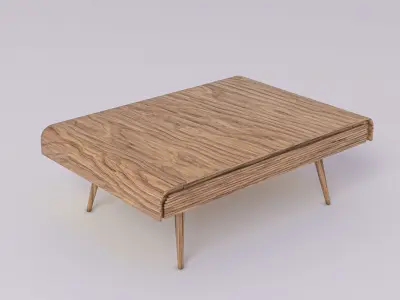 Furniture Set wooden box with handle 3D model