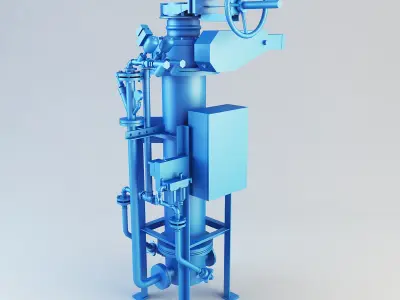 T Type PN pump Low-poly 3D model