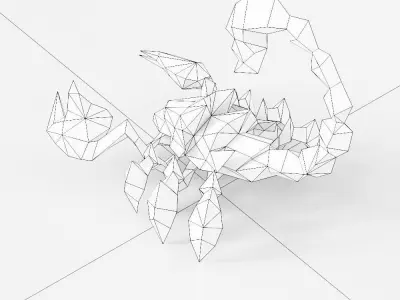 Scorpion 3d model origami Low-poly 3D model