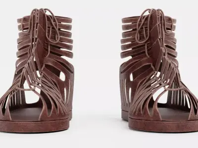 Caligae Sandals - Roman Armor Equipment 3D model