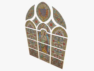Stained Glass Low-poly 3D model