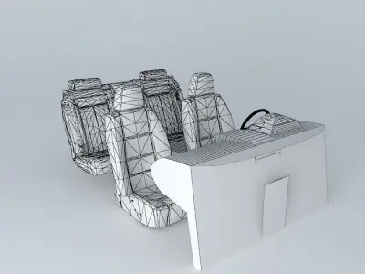 Car interior with details Free 3D model