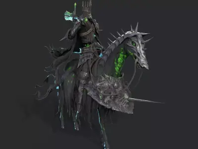 death Knight Low-poly 3D model