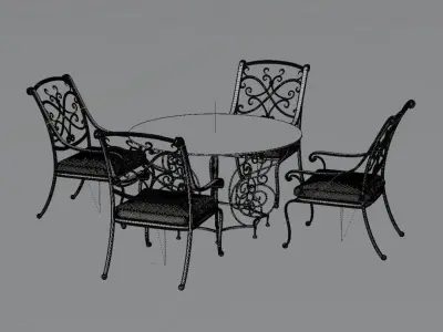 Outdoor Seating Set 3D model