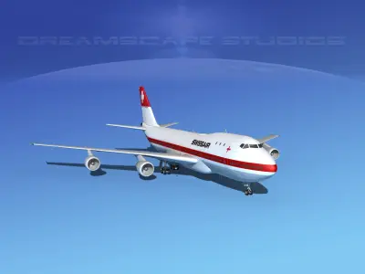 Boeing 747-100 Swissair 3D model
