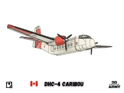 De Havilland Canada DHC-4 Caribou - STL files for 3D printer 3D print model