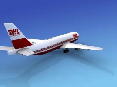 Airbus A300 DHL Cargo 1 3D model