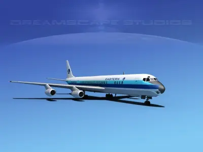 Douglas DC-8-63 Eastern Airlines 2 3D model