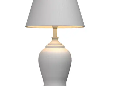 ZEDARO Sakura and Birds Blue Ginger Jar Ceramic Table Lamp 3D model